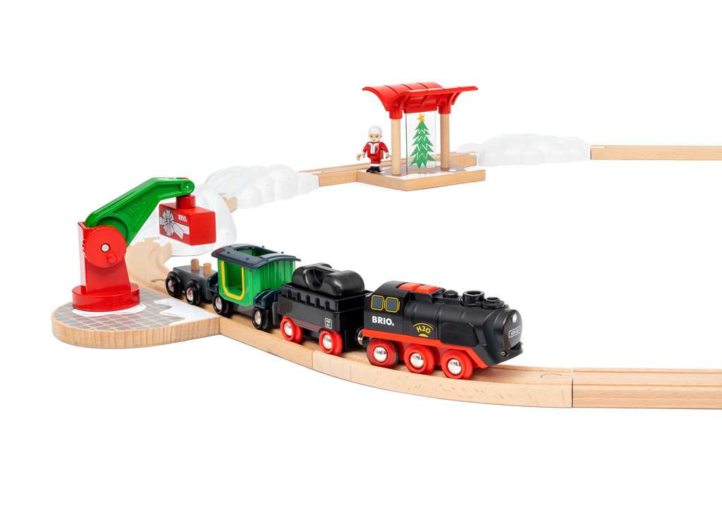63601400_3 BRIO Batterie-Dampflok Weihnachts-Set