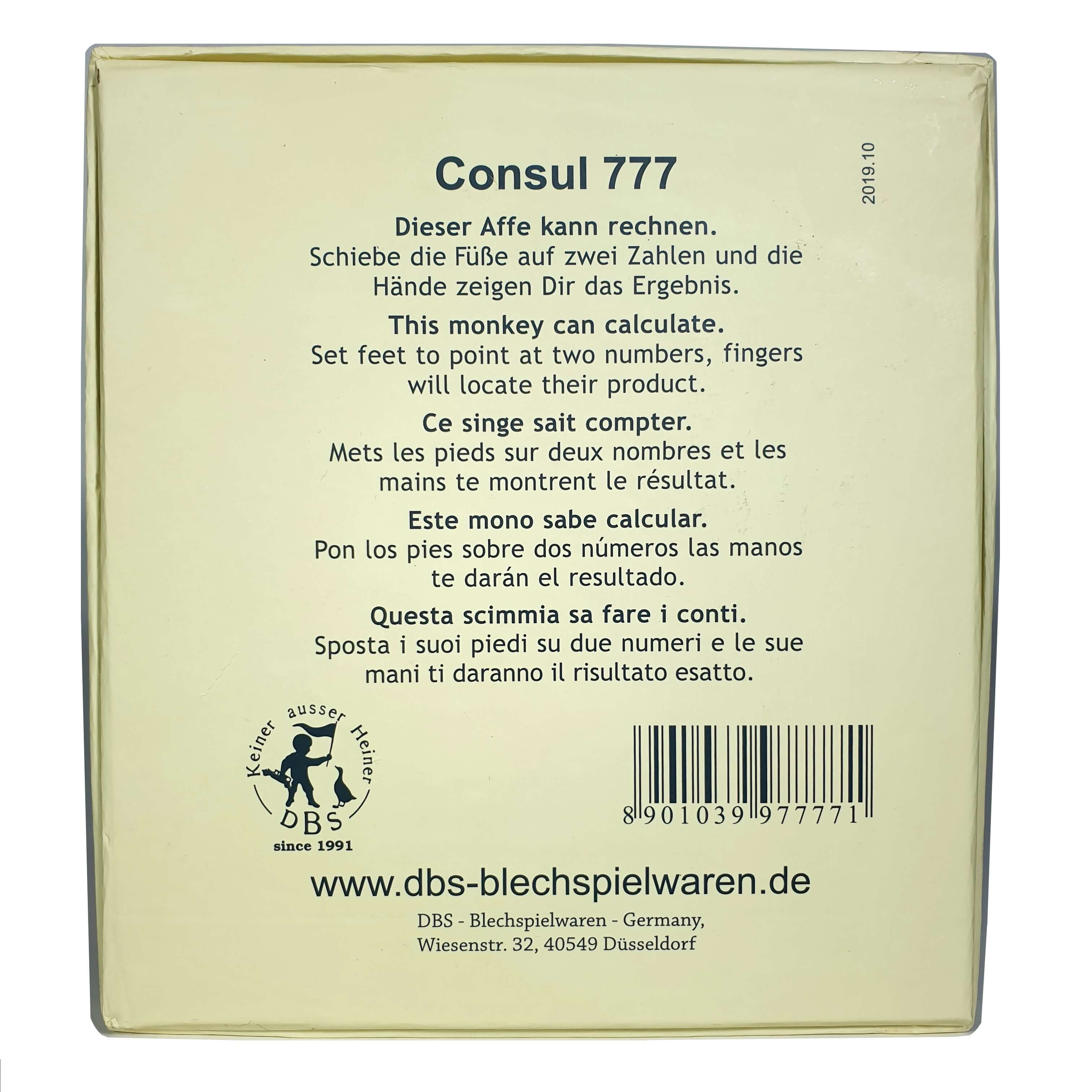 Consul der Rechenaffe - The Educated Monkey Consul