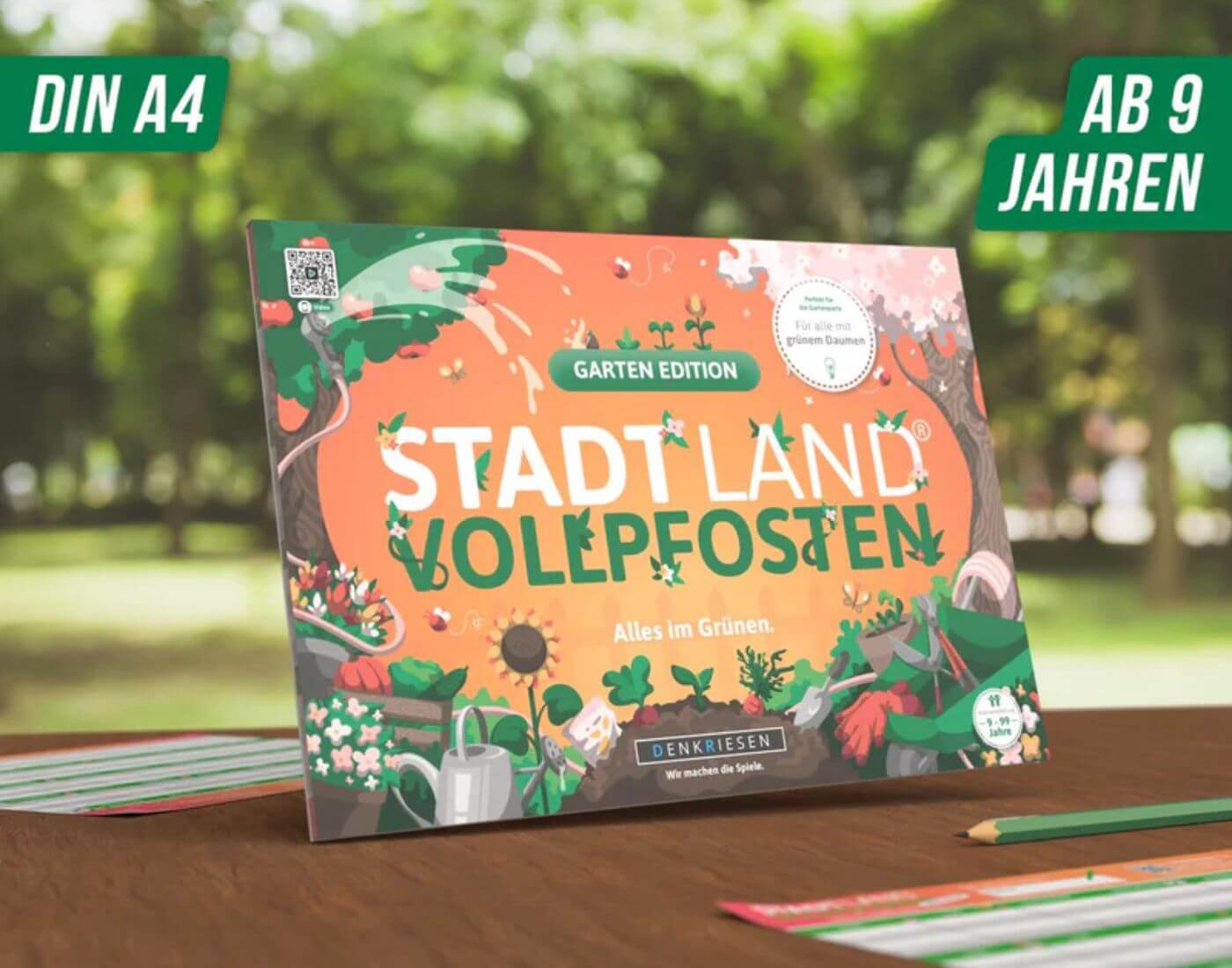 Stadt Land Vollpfosten® Garten Edition – Alles im Grünen. | A4 Spielblock