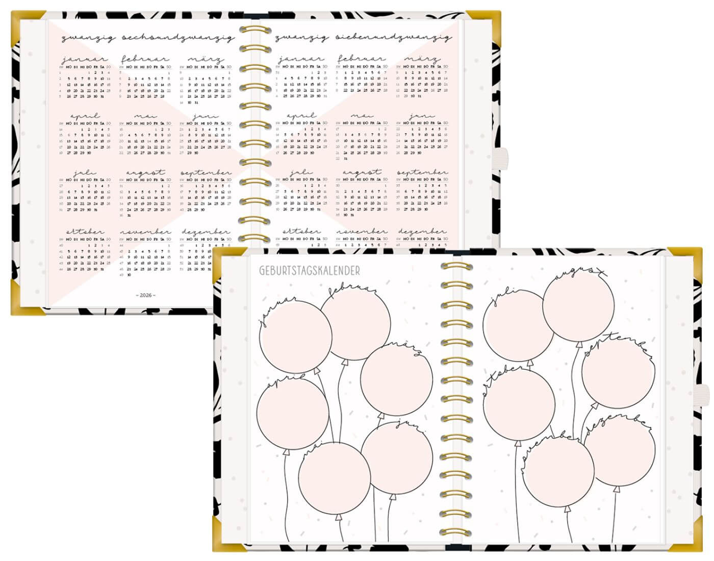 Terminplaner A5 Premium 2026 Blumen