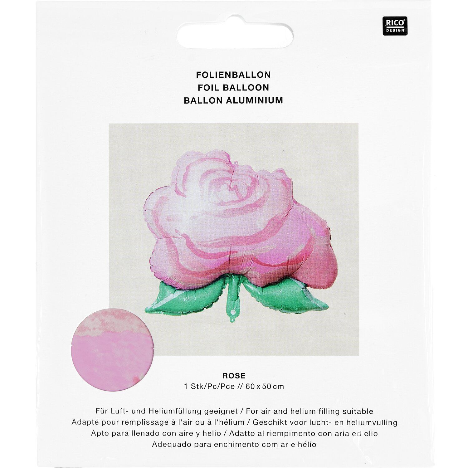 Folienballon Rose 60x50cm