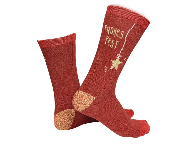 Coole Socke Weihnachten Frohes Fest - Grösse 36-40