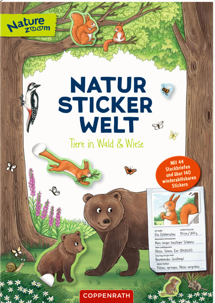 Natur-Stickerwelt: Tiere in Wald und Wiese - Nature Zoom