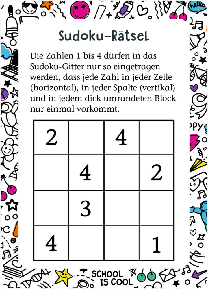 Kartenbox: Meine Pausen-Spiele-Box zum Schulstart