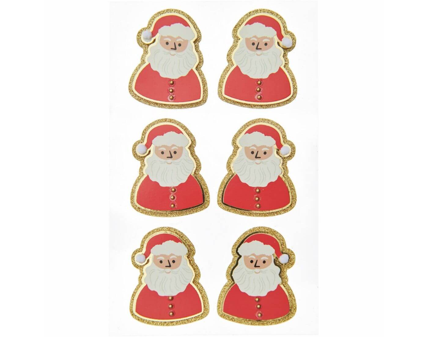 Paper Poetry 3D Sticker Weihnachtsmann 6 Stück Paper Poetry 3D Sticker Weihnachtsmann 6 Stück