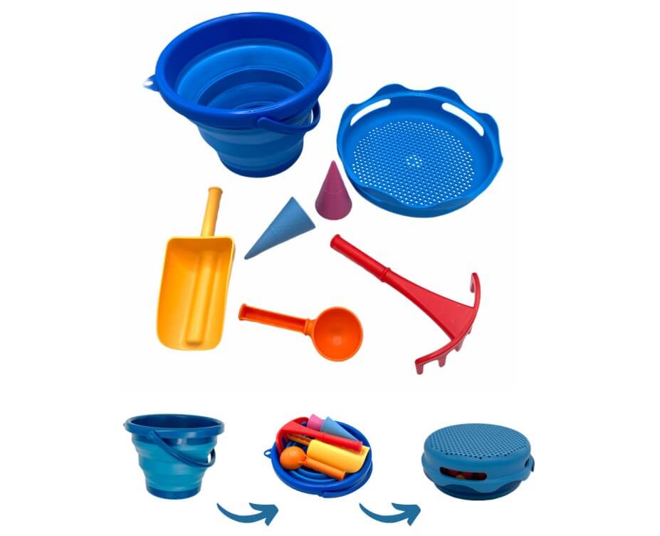 7in1 Sandspielzeug Set, blau