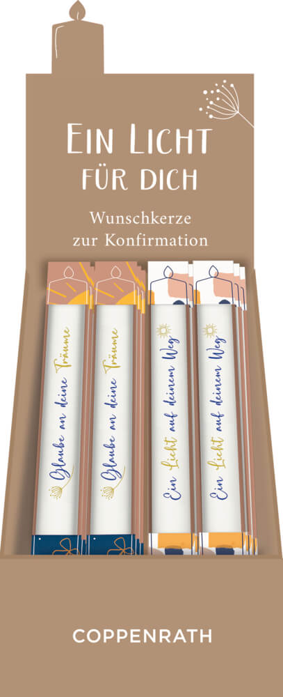 WunschKerze - Ein Licht auf deinem Weg / Glaube an deine Träume (einzeln)