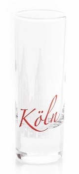 Schnapsglas Dom Köln rot