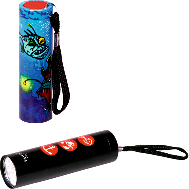 Kleine Taschenlampe (mit 9 LEDs) Capt'n Sharky (einzeln)