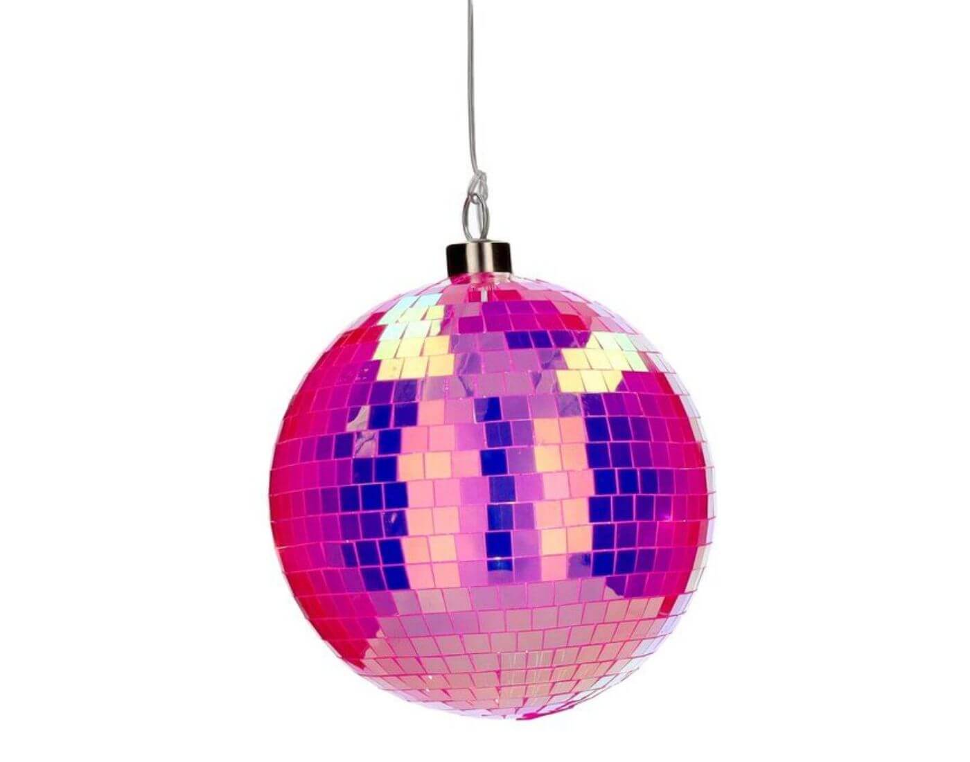 Disco, LED-Kugel, 15cm, neon pink 
