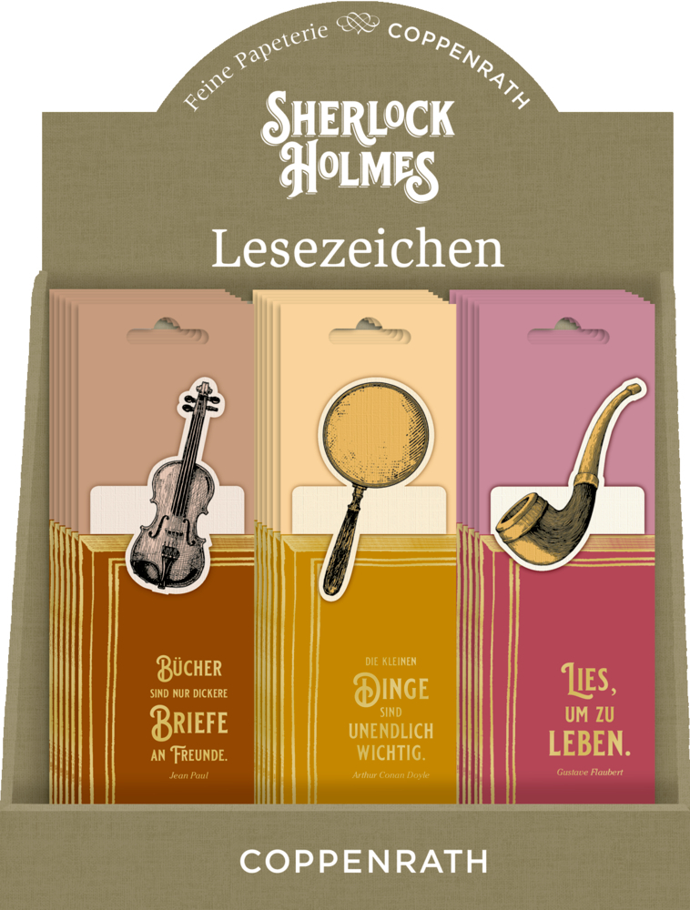 4050003723044_4 Lesezeichen mit Botschaft - Sherlock Holmes