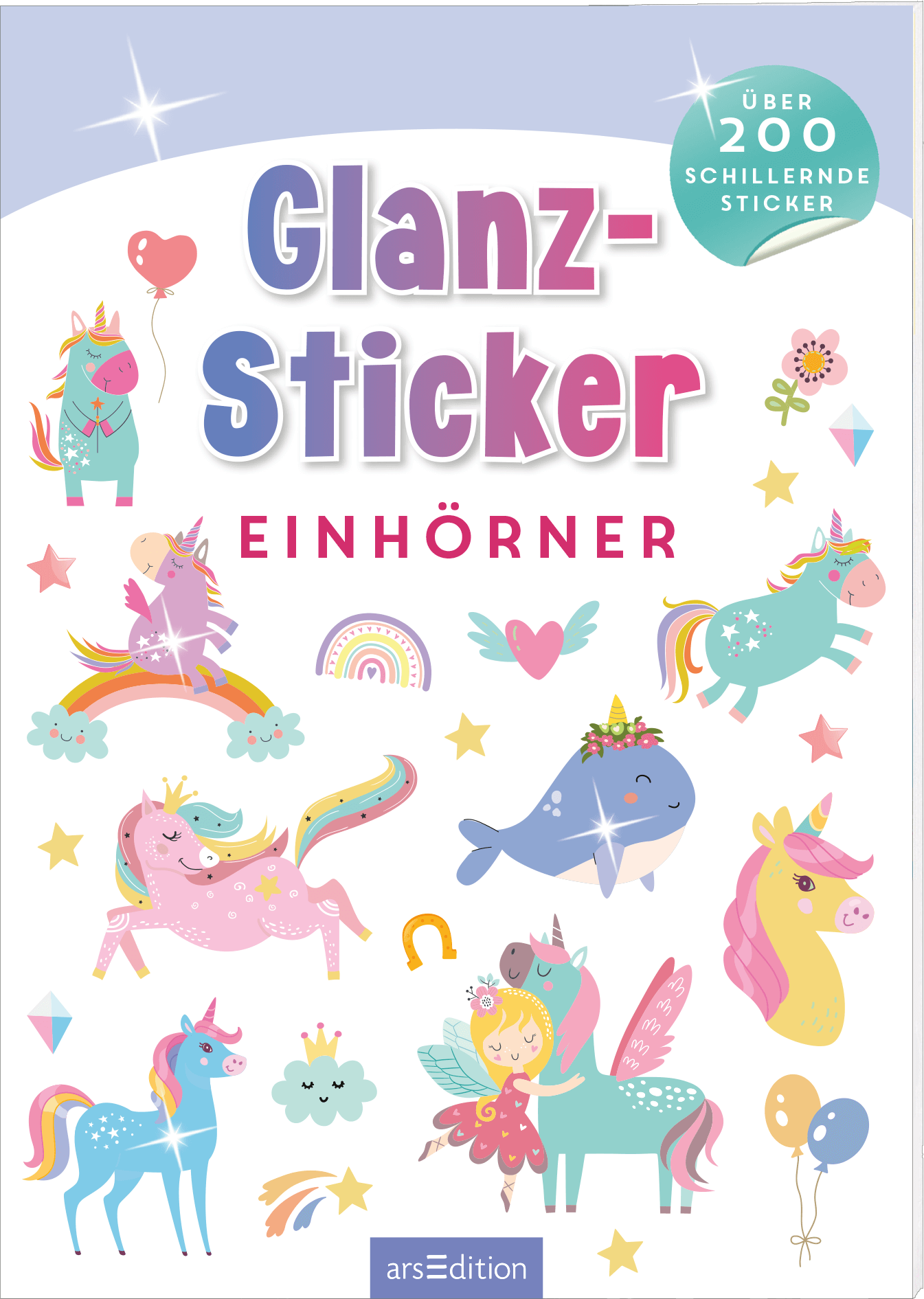 Glanz-Sticker – Einhörner Glanz-Sticker – Einhörner