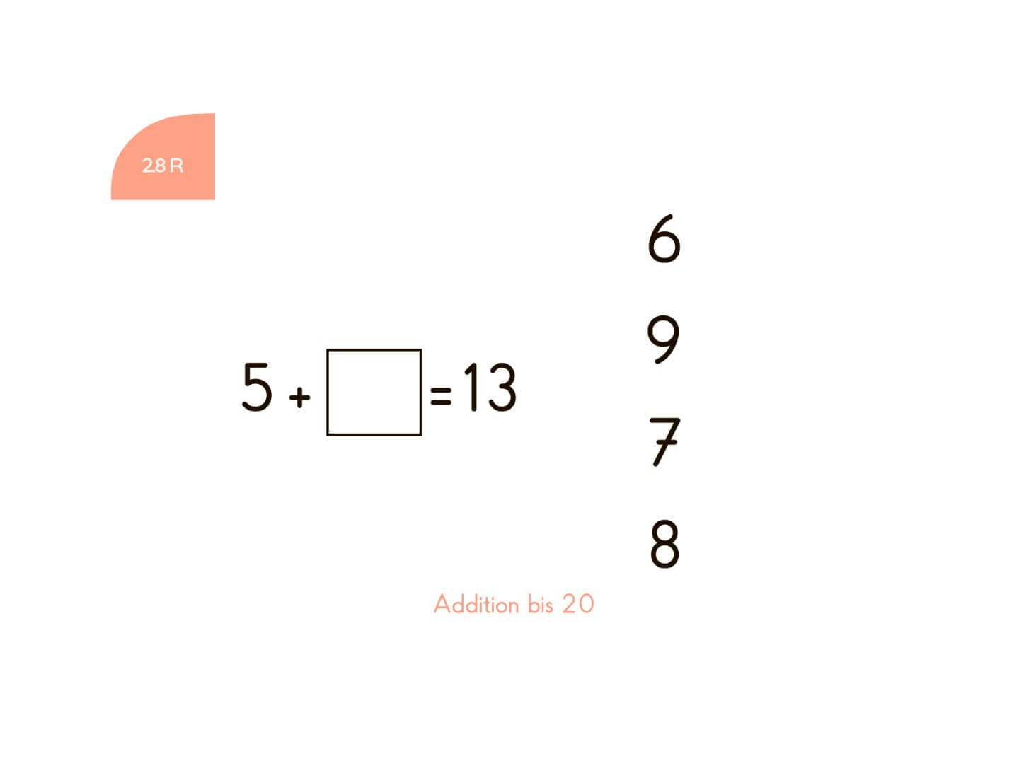 Addition bis 20 1. Klasse