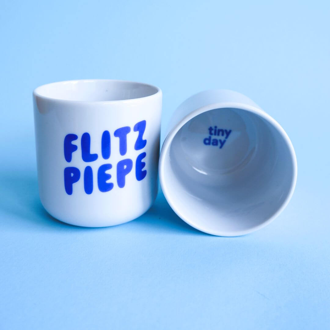 Flitzpiepe Becher - blau