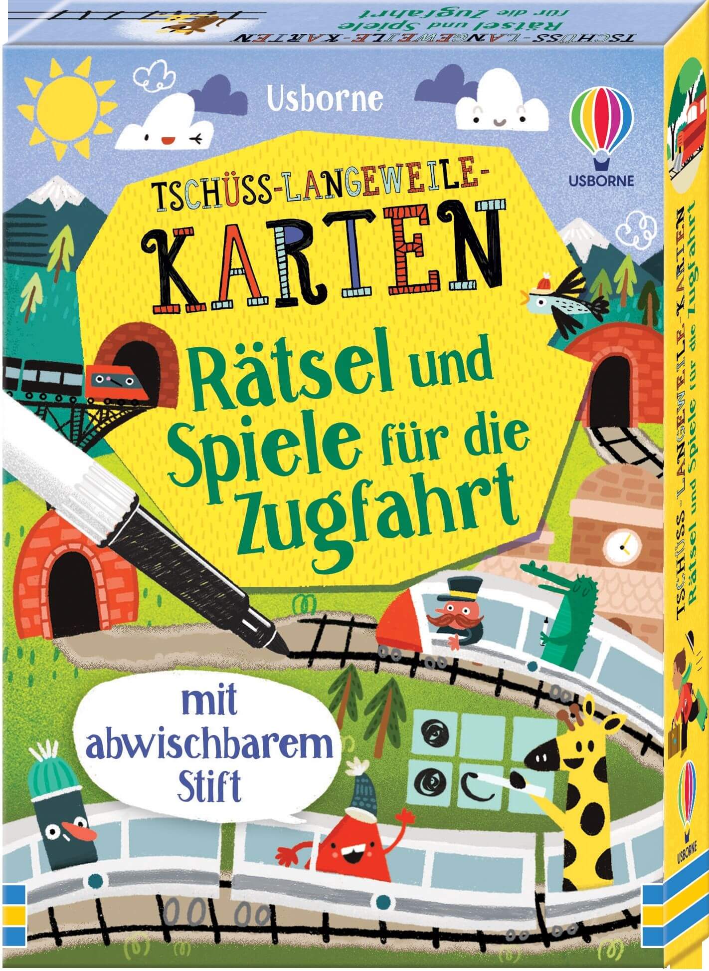 Tschüss-Langeweile-Karten: Rätsel und Spiele für die Zugfahrt