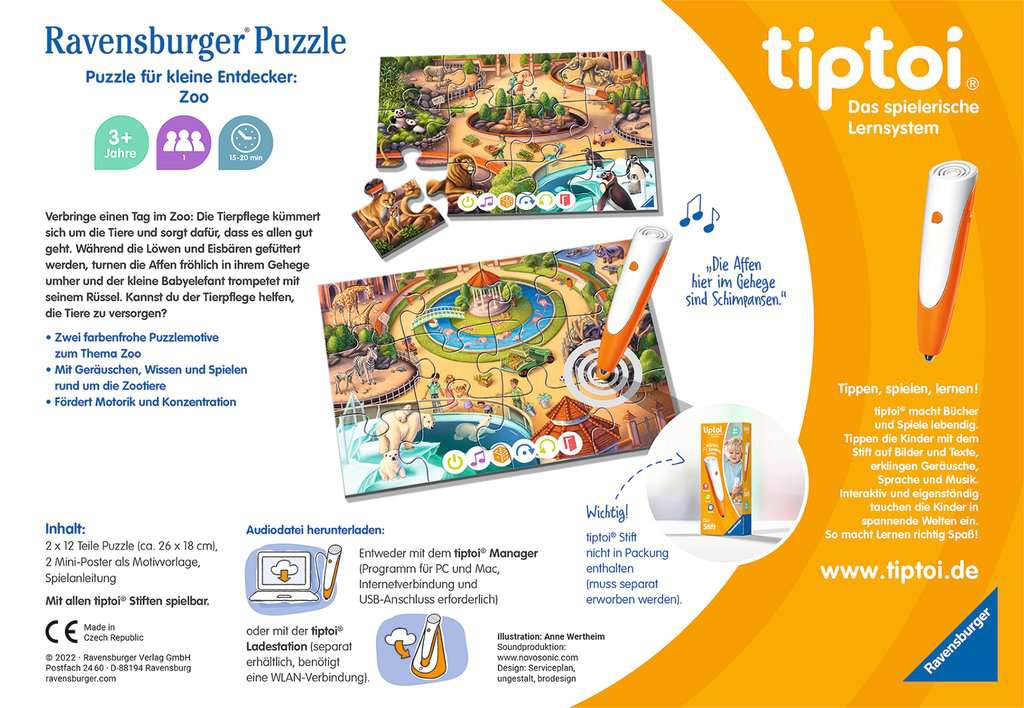 tiptoi® Puzzle für kleine Entdecker: Zoo