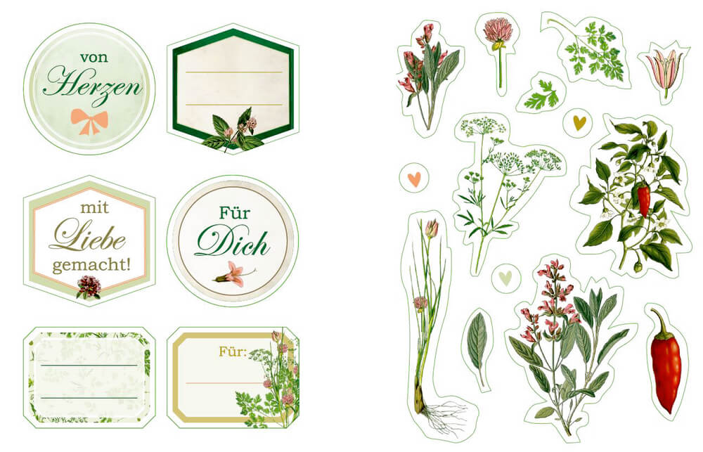 Deko-Sticker - Wildkräuter (AUGUSTINA)