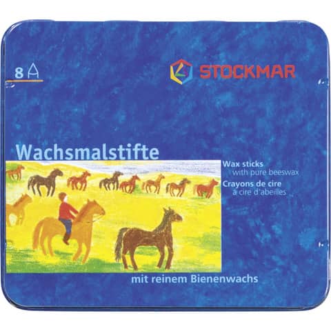 Wachsmalstift 8ST ungiftig WF STOCKMAR ohne Hülse Bienenwachs