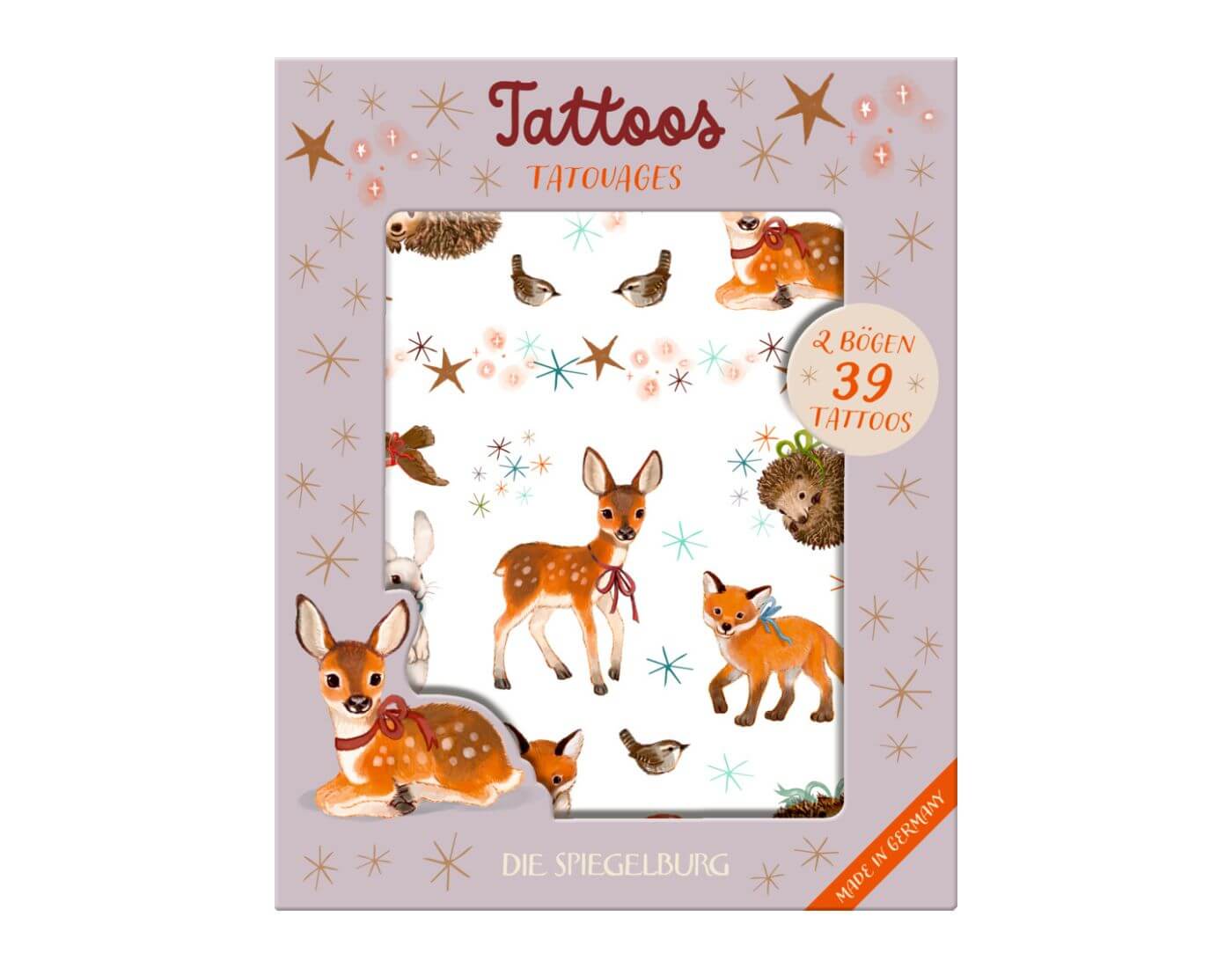 Tattoos - Wintertiere im Weihnachtswald