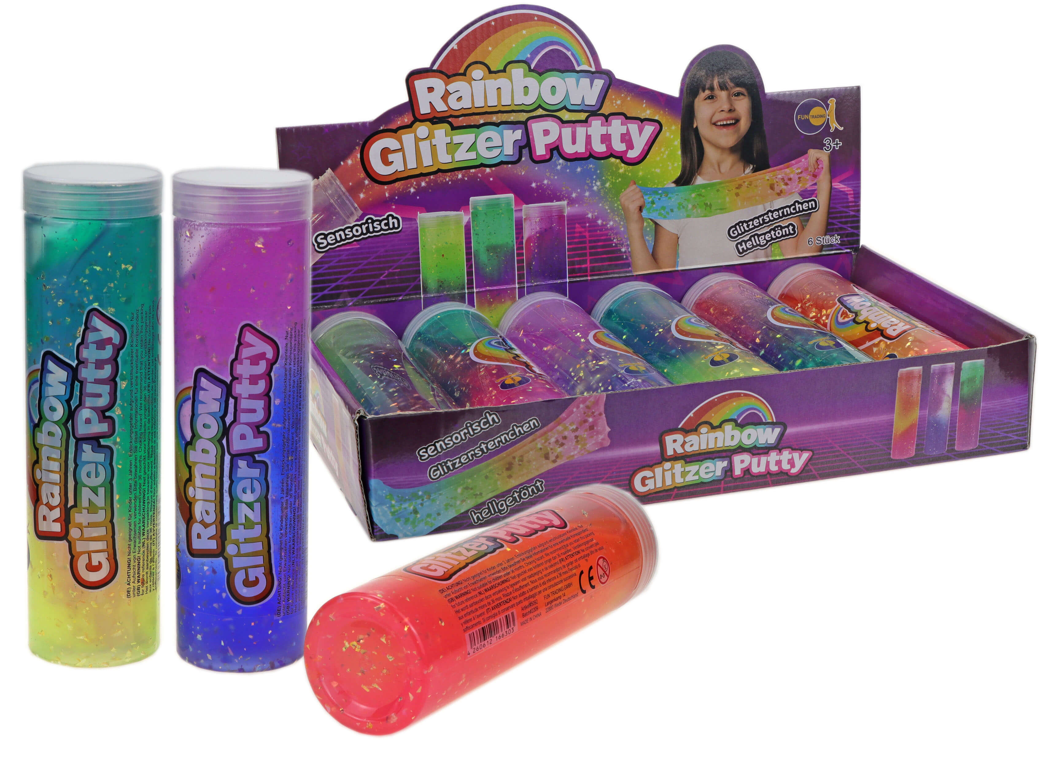 Rainbow Glitzer Putty - Schleim (einzeln)