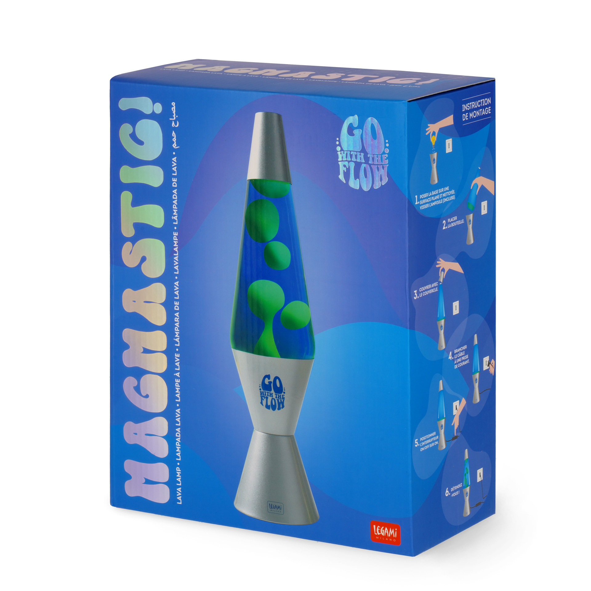 MAGMASTIG! Lavalampe 'Silver' - Go with the Flow
