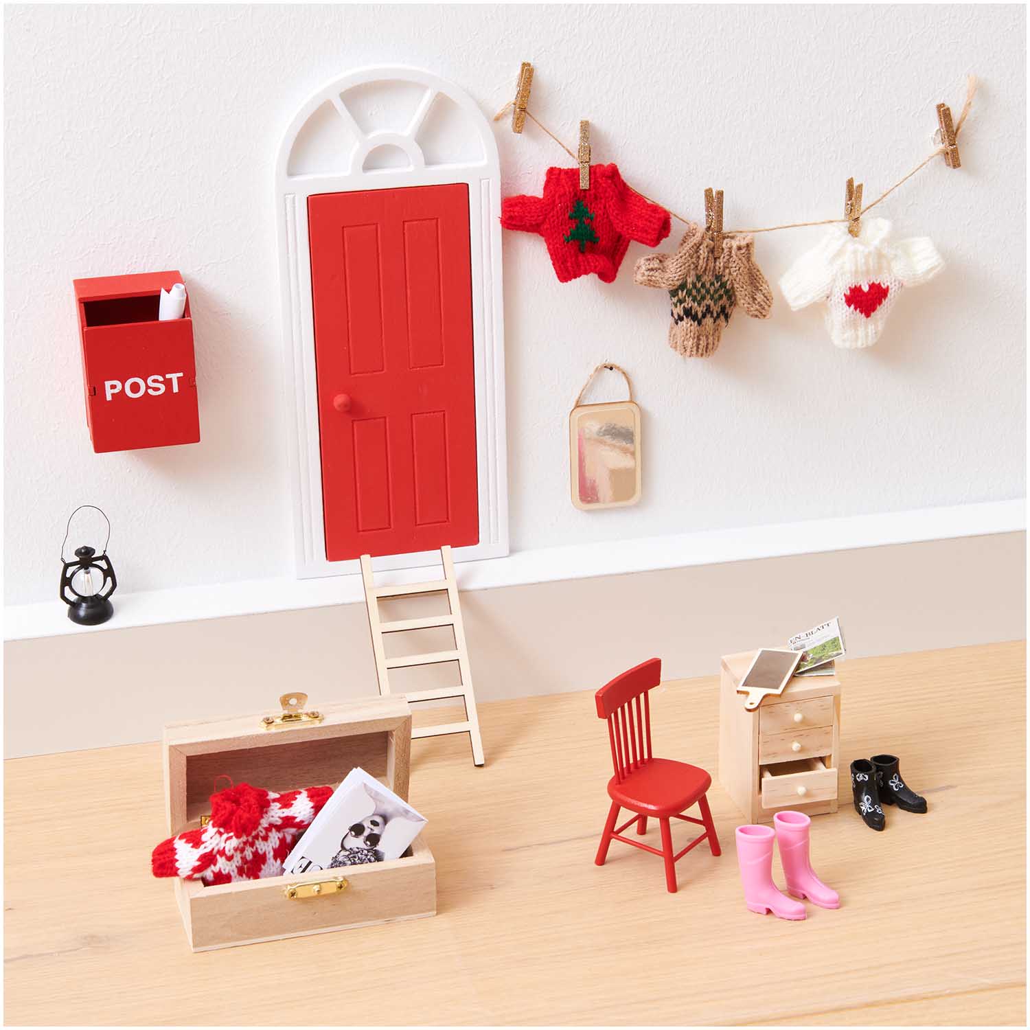 500380_AW_3 Miniatur Gummistiefel 2,6x3,5cm rosa - Wichtel- und Puppenhaus