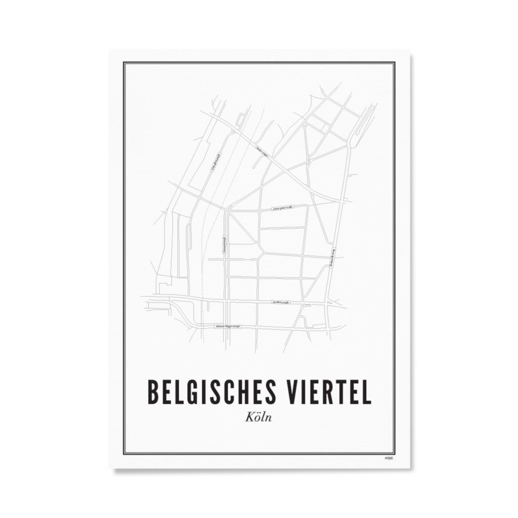 Poster KÖLN - BELGISCHES VIERTEL 30 x 40 cm