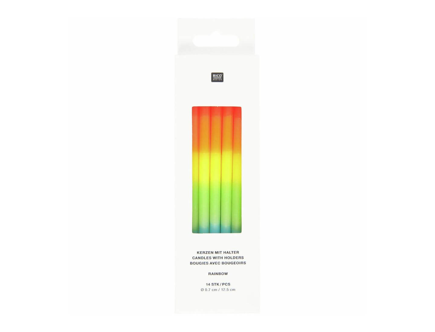 Kerzen Dip Dye Regenbogen