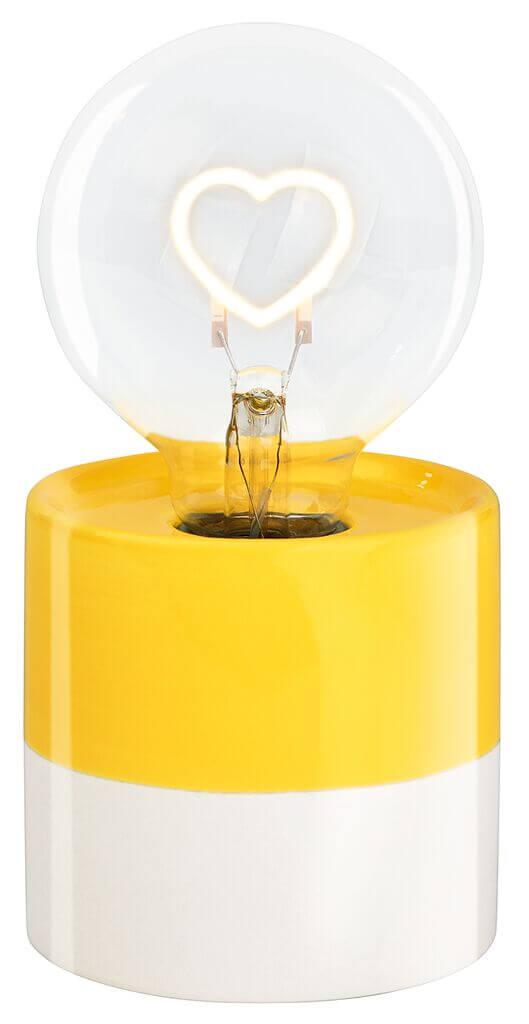 080374-1 Smile LED-Dekoleuchte Glühbirne mit Herz