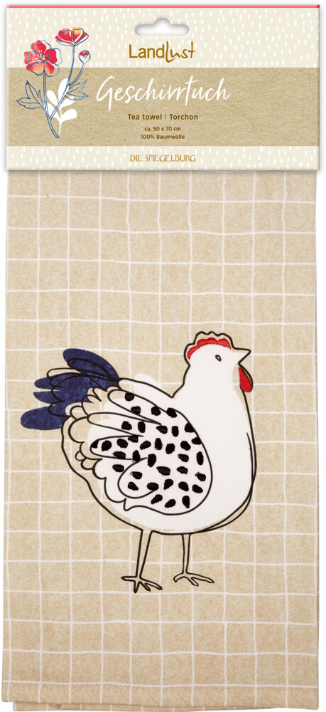 4029753222312_1 Geschirrtuch Huhn aus Baumwolle - LandLust