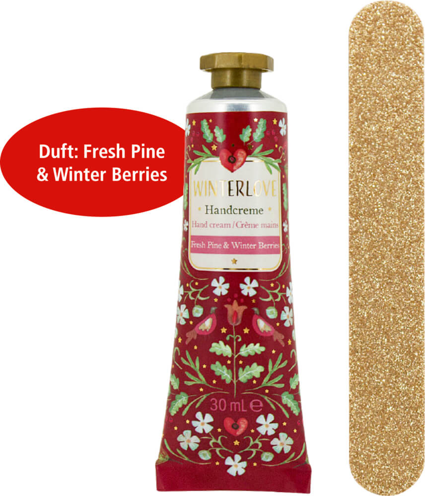 Handcreme mit Nagelfeile - Festliche Weihnachten Handcreme mit Nagelfeile - Festliche Weihnachten