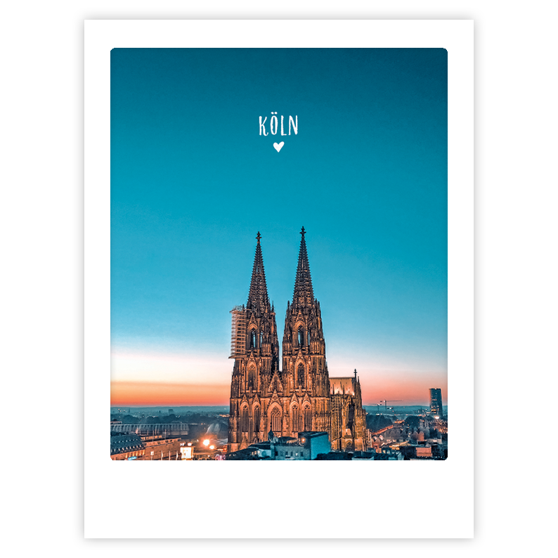 Art Poster Blue Hour In Cologne