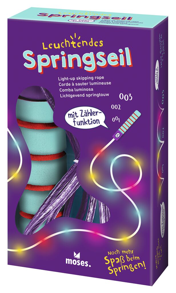 Leuchtendes Springseil mit Zählerfunktion