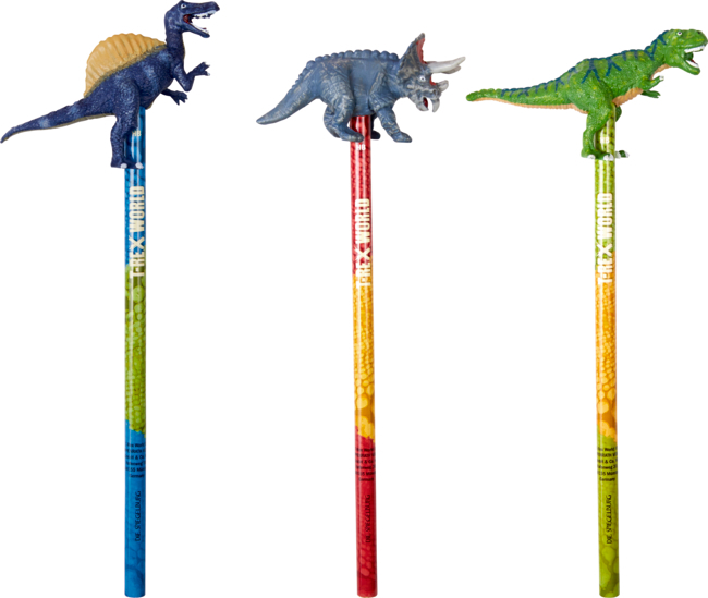 Topper-Bleistift T-Rex World (einzeln)