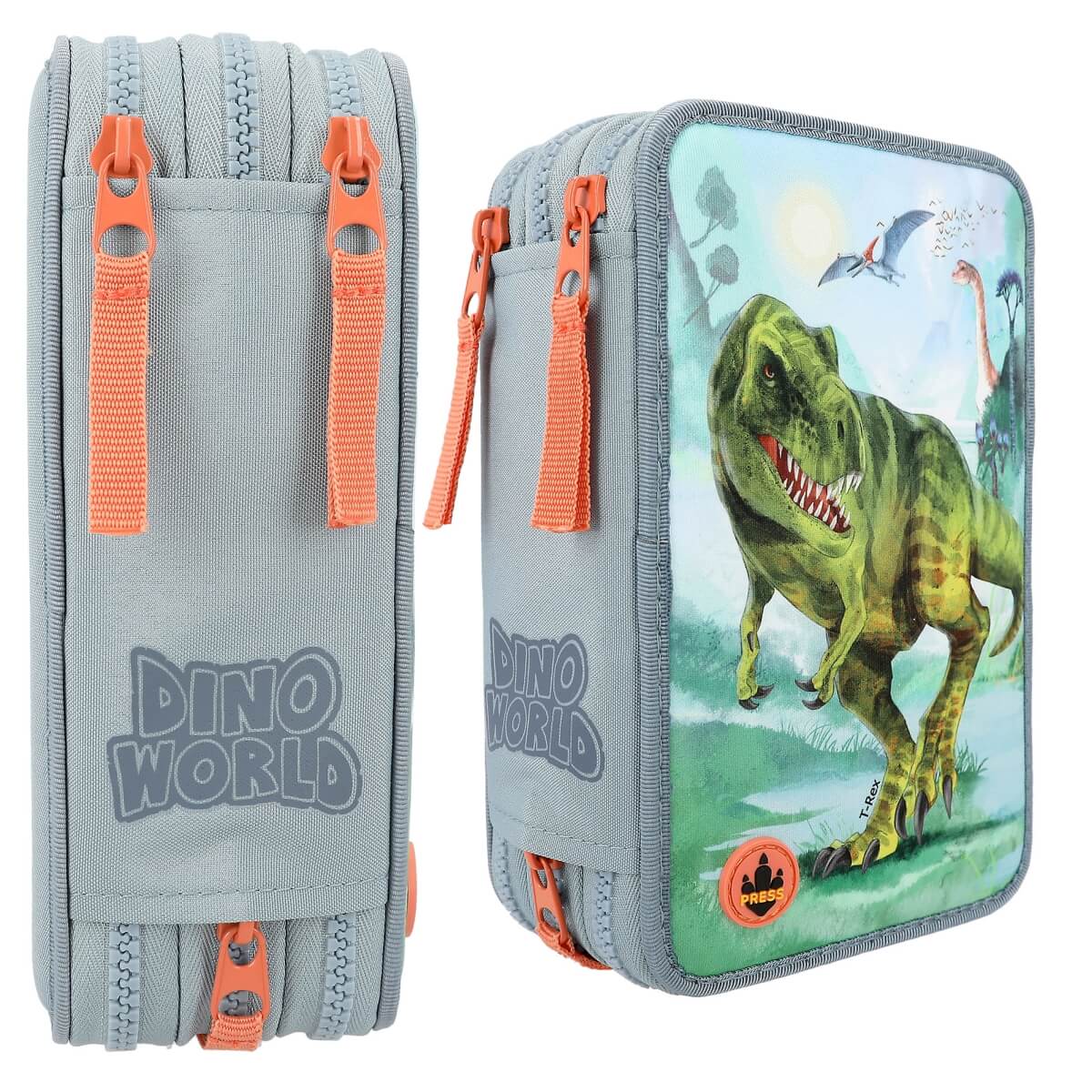 0012166_0012166_12166_4_image_zoom-1 Dino World 3-Fach Federtasche LED T-Rex