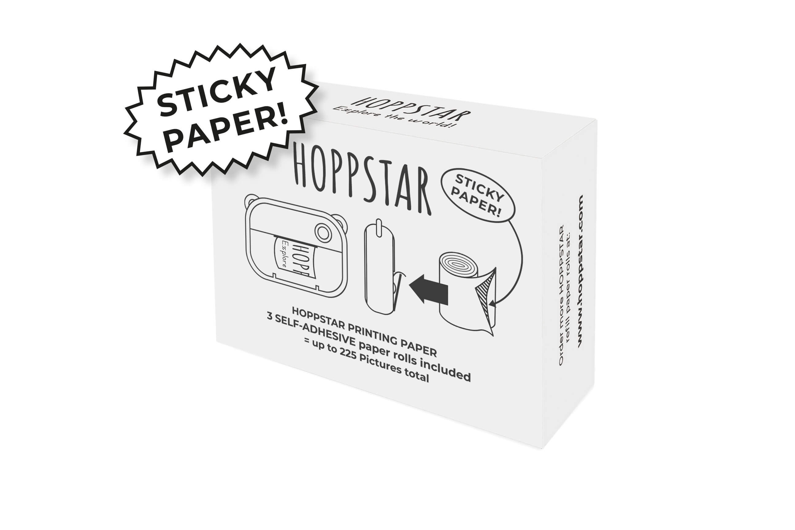 HOPPSTAR Kamera Artist - Papierrollen 3er Nachfüllpack selbstklebend