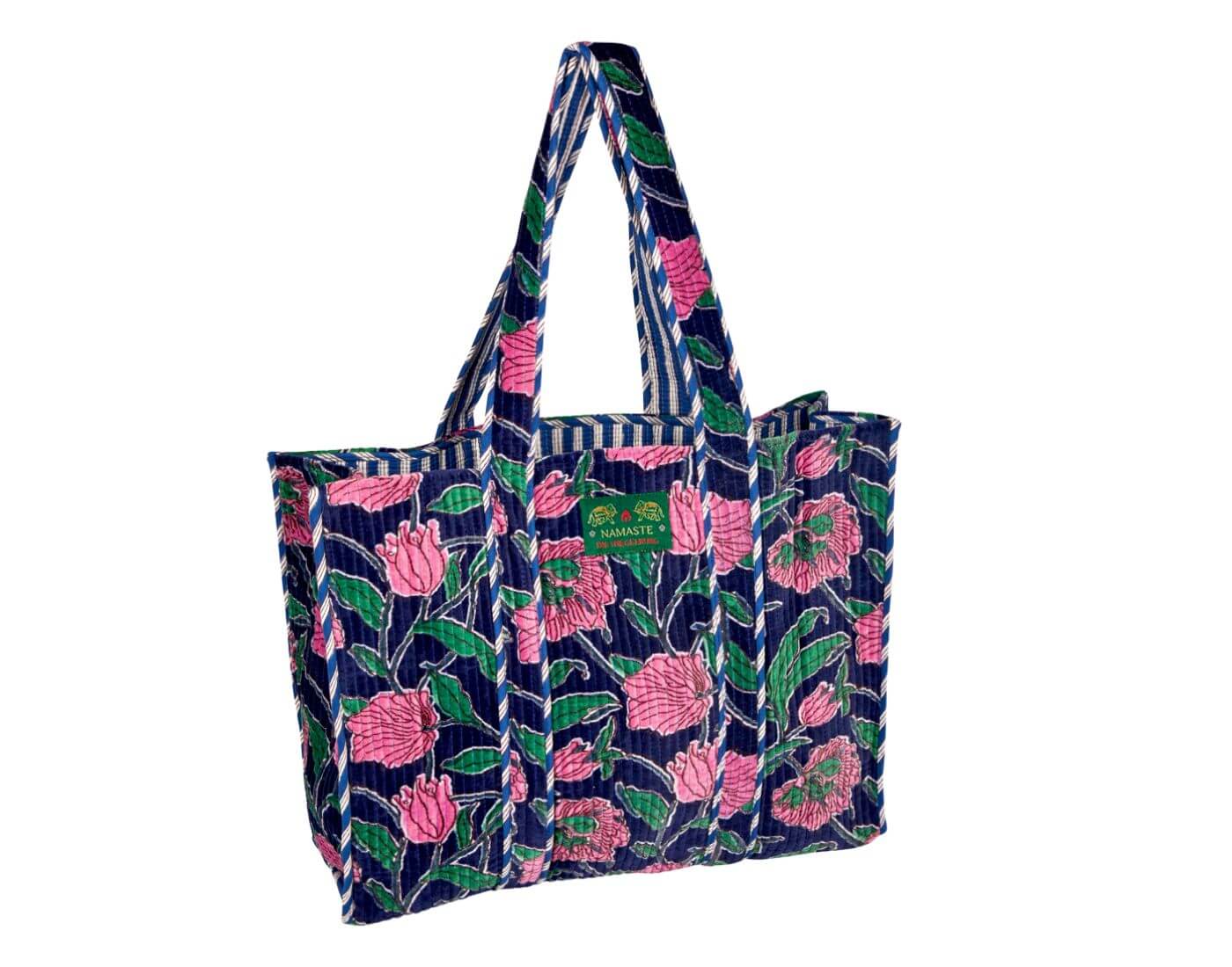 Samtshopper Blumen, blau - Lieblingsstücke