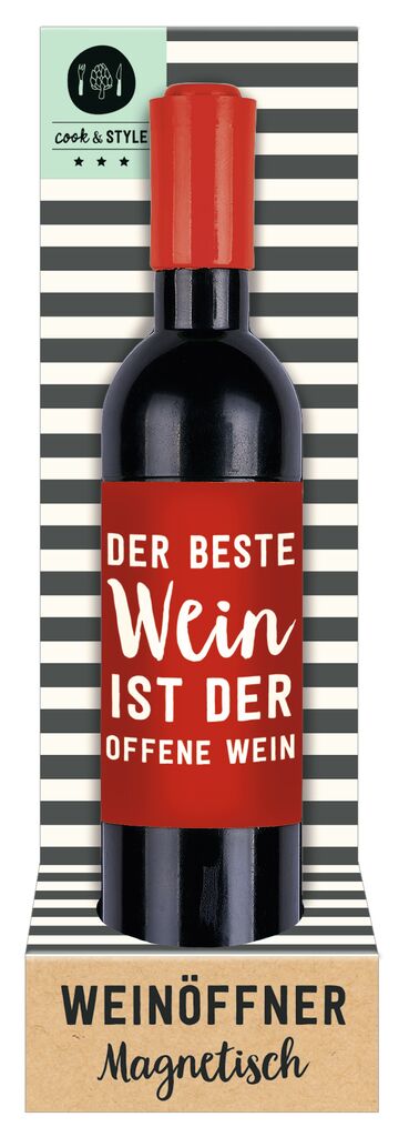 80663_rot cook & STYLE Magnetischer Flaschenöffner (versch. Farben/Texte)