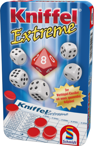 Kniffel® Extreme, Bring-Mich-Mit-Spiel in Metalldose
