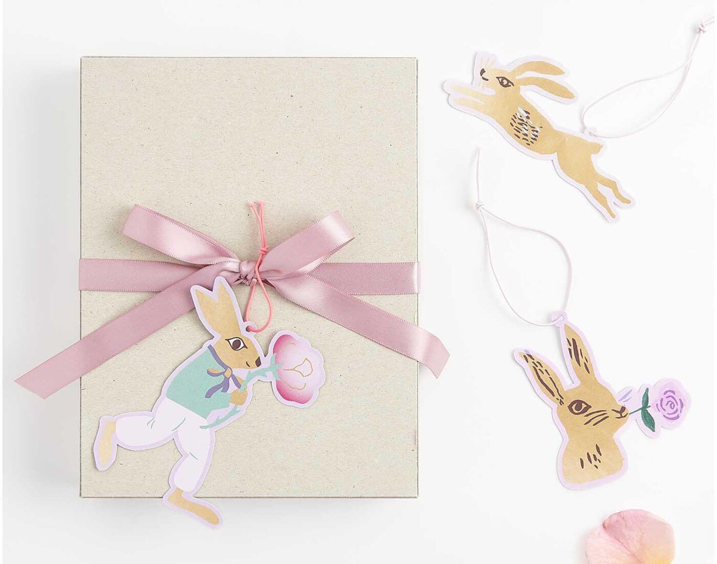 Paper Poetry Geschenkanhänger La Vie en Rose Hasen