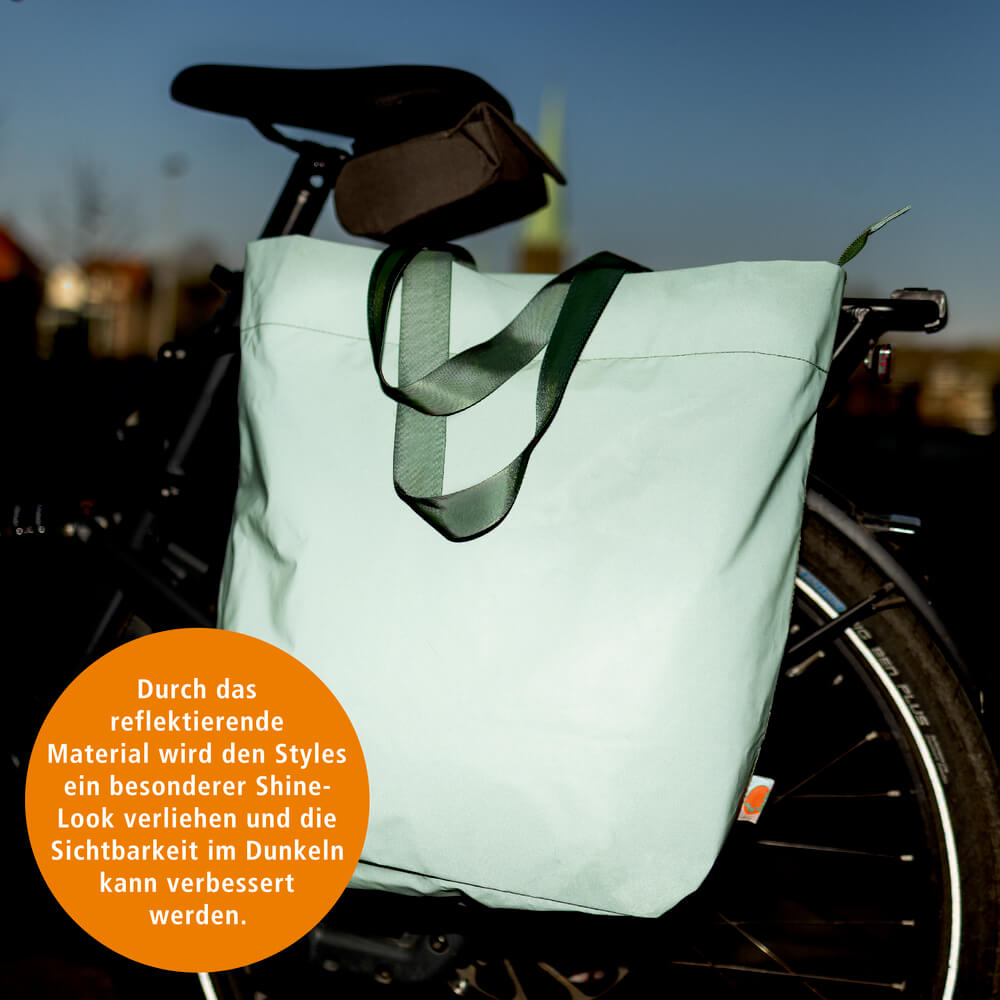 Faltbare Fahrradtasche Grün - shine bright