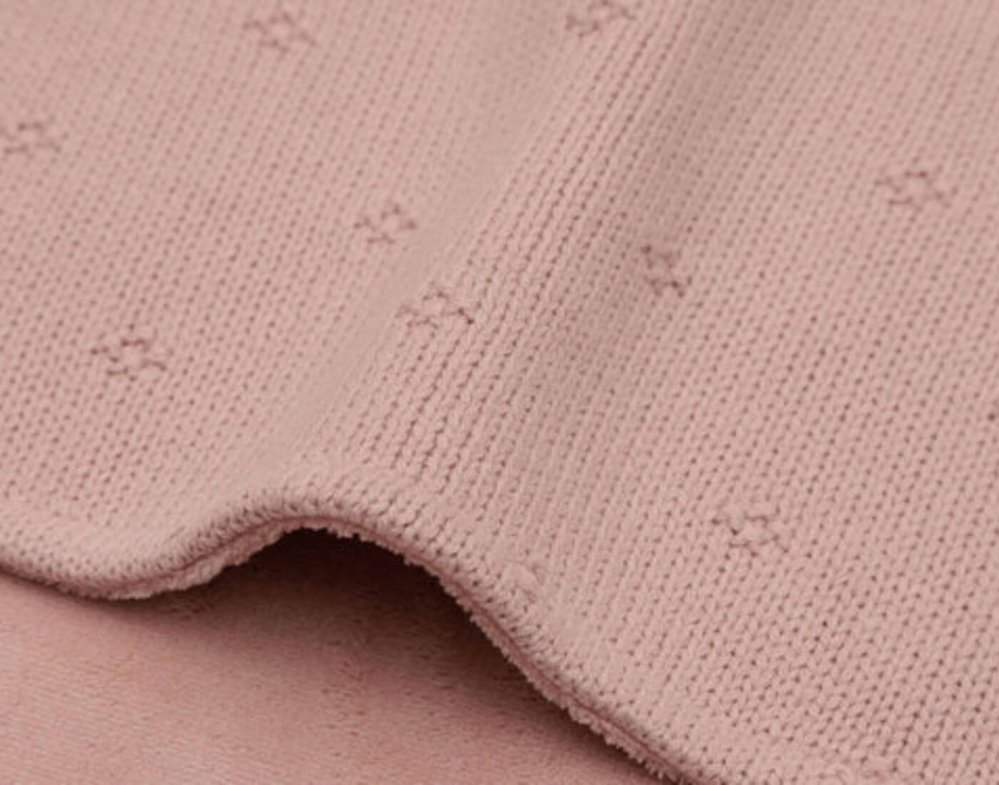 Decke Wiege 75x100cm Cosy Knit - Wild Rose/Velvet