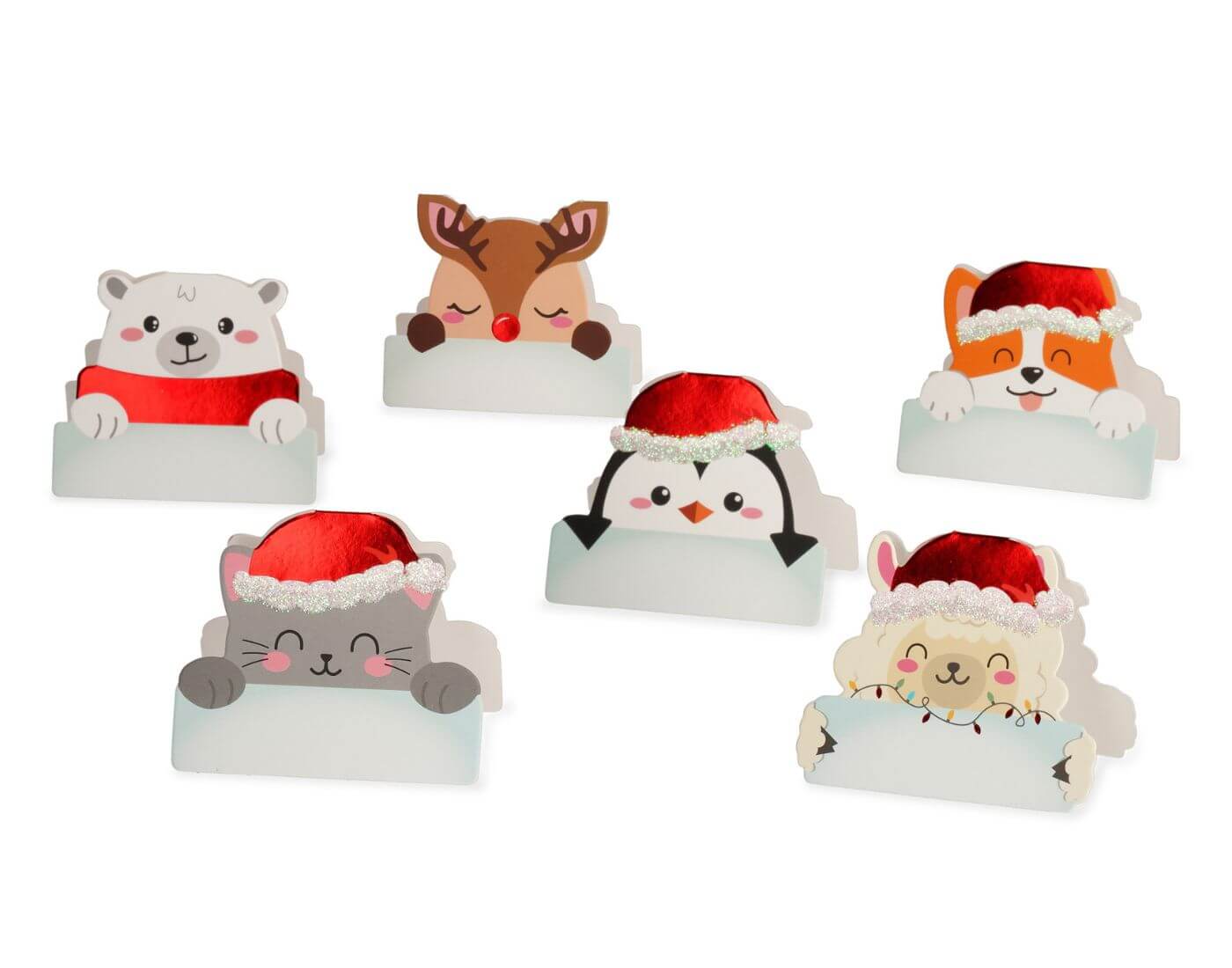 Set mit 12 weihnachtlichen Tischkärtchen