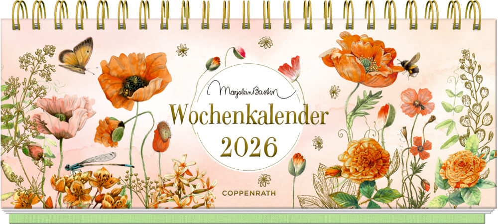 Tisch-Wochenkalender 2026 (peach) - M.Bastin