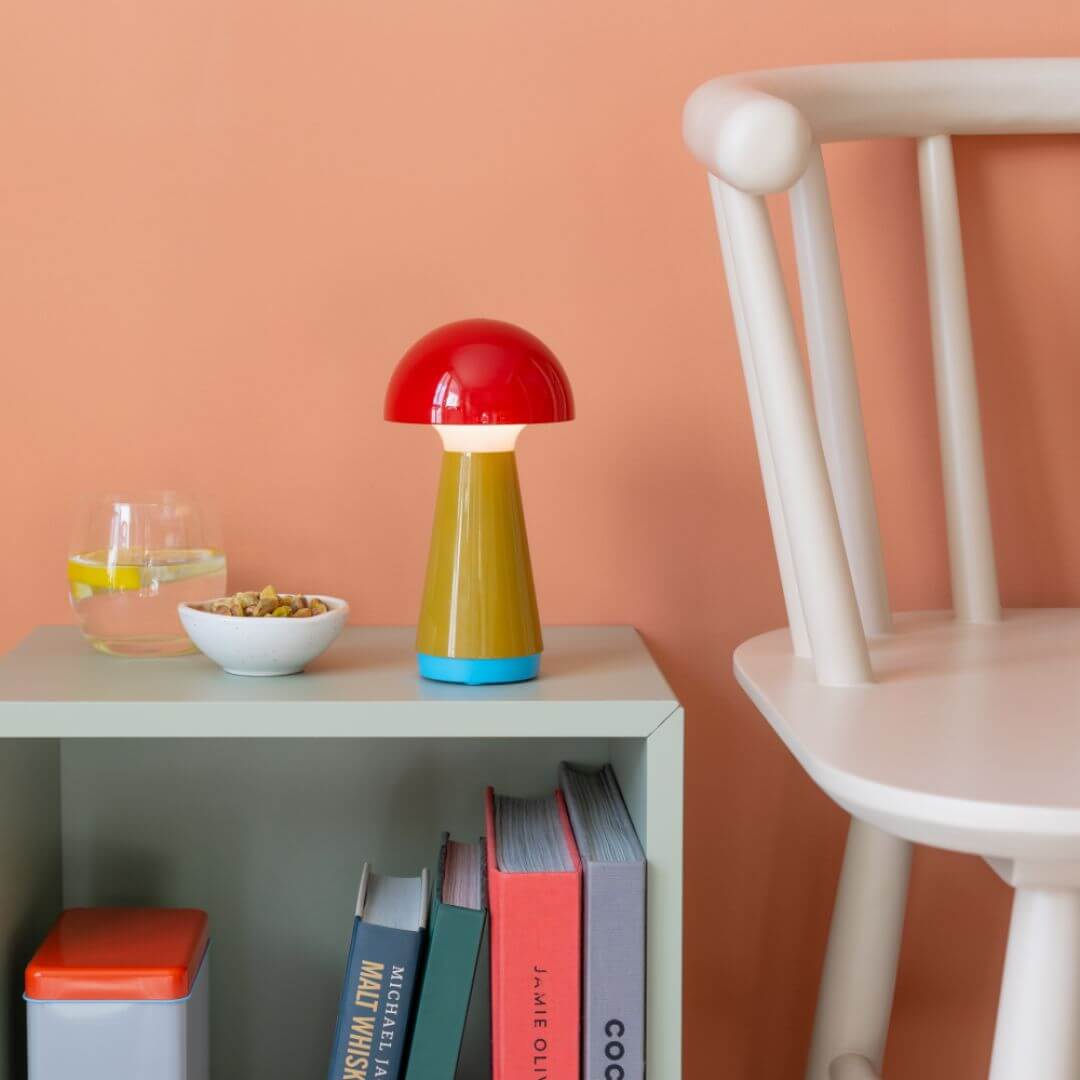 Tischleuchte 'Bobbi' red