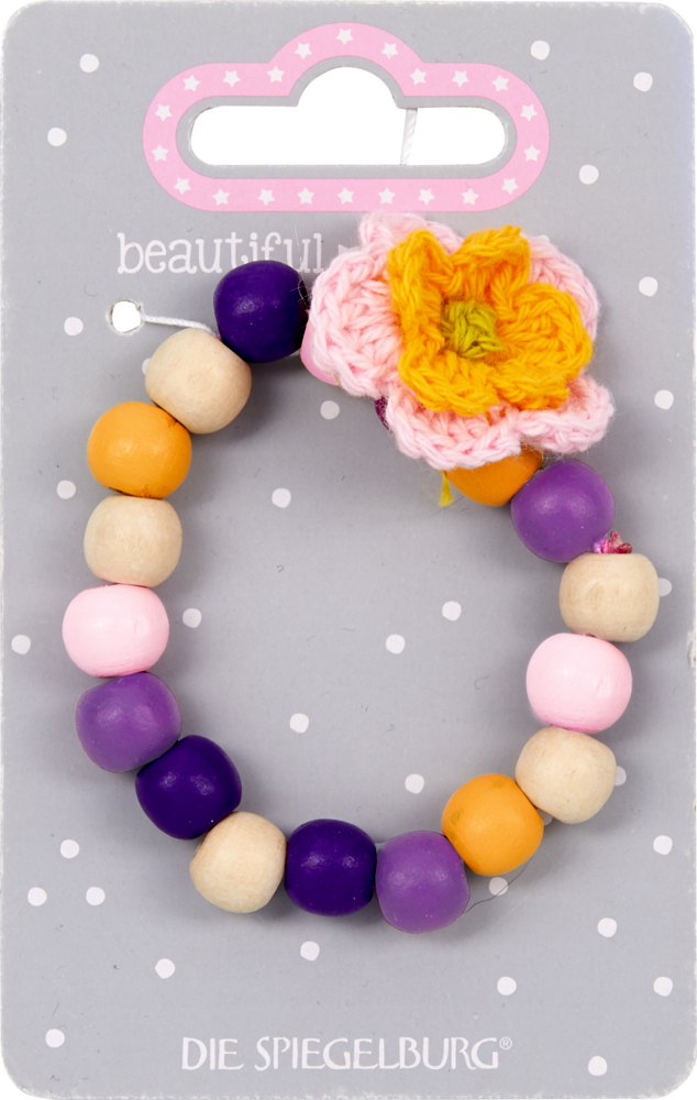 Holz-Armband mit Blume beautiful Stars (einzeln)