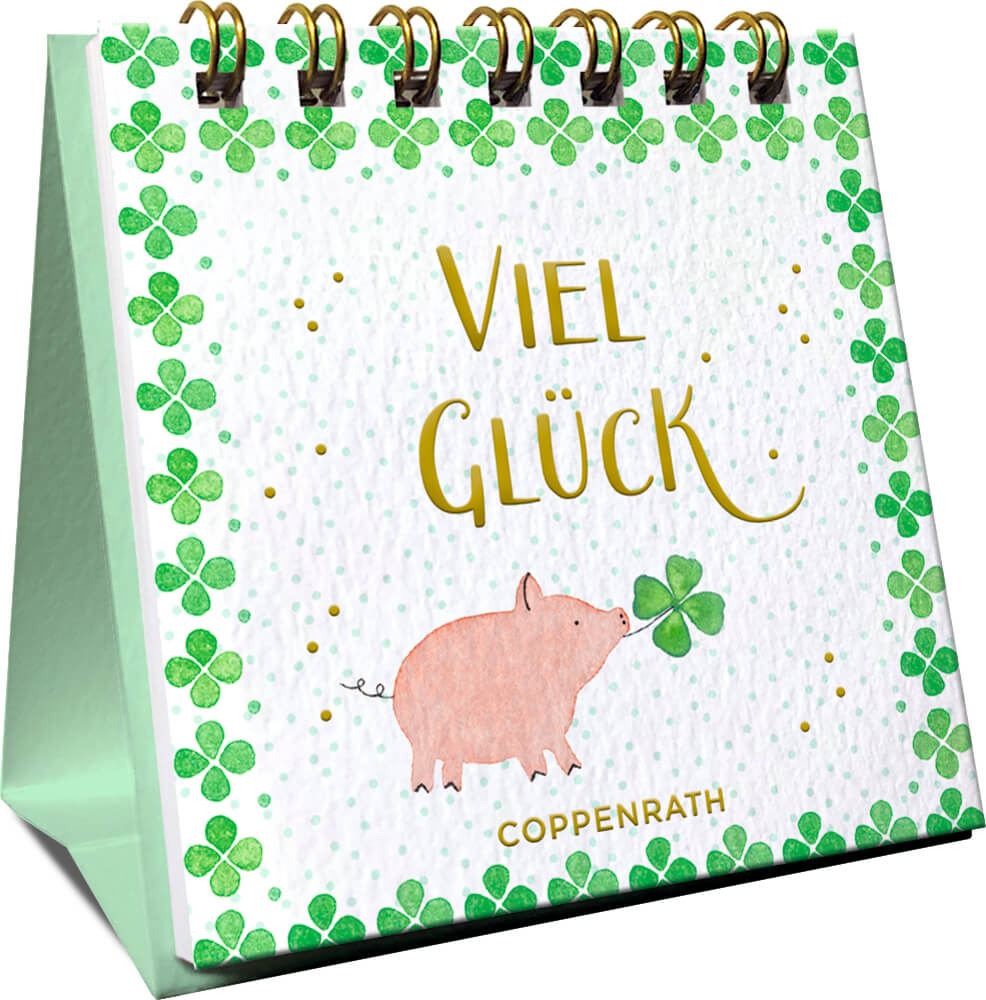 Mini-Spiralaufsteller: Viel Glück (Glück) Mini-Spiralaufsteller: Viel Glück (Glück)