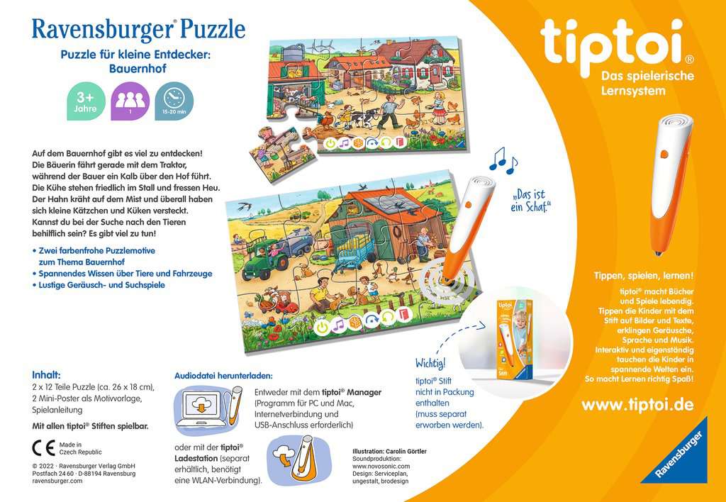 tiptoi® Puzzle für kleine Entdecker: Bauernhof