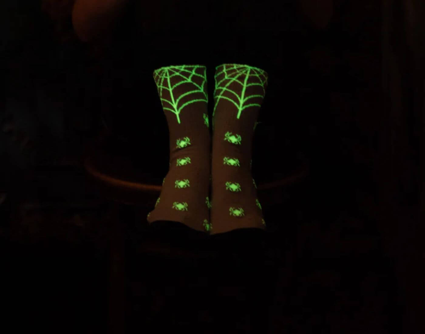 Socken - Spiders - GLOW IN THE DARK (Größe 27-32 / 5-7 Jahre)