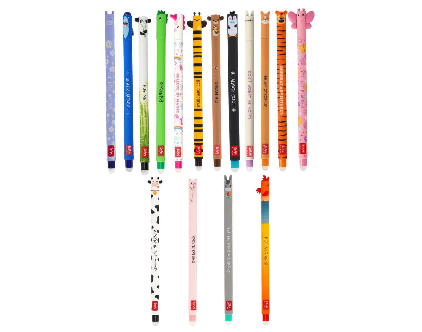 Legami Bundle - Set mit 12 löschbaren Gelstiften + Set Farm Sweet Farm
